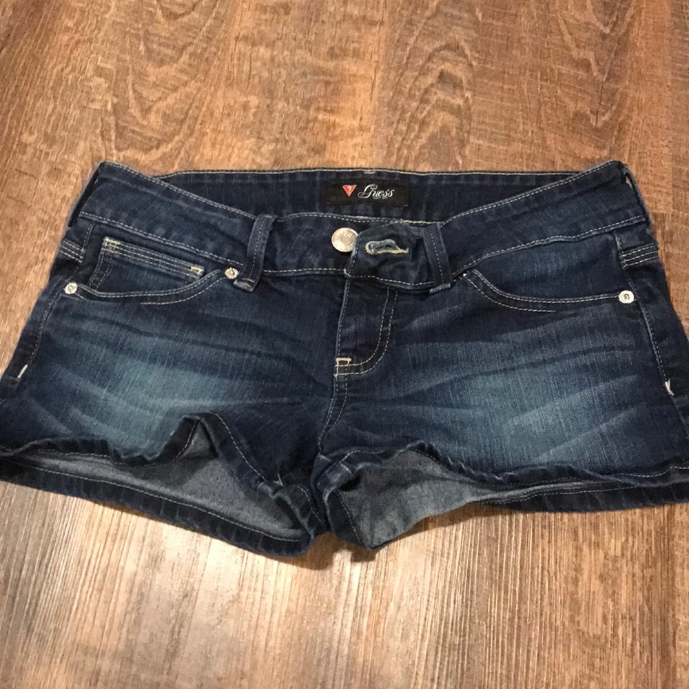 Dark wash jean shorts